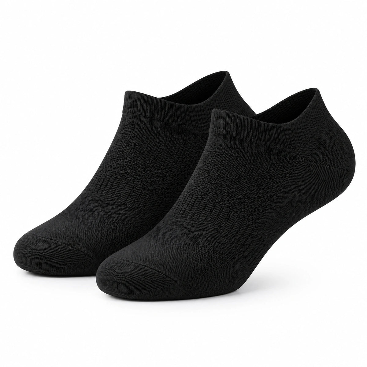 Chaussettes invisibles 43-46 en textile tricoté noir - coupe basse extensible