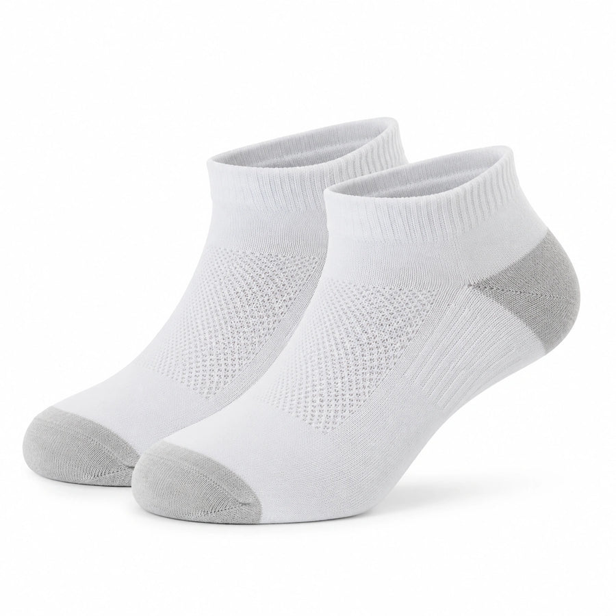 Chaussettes basses 35-40 en maille textile vert sauge et beige style sportif