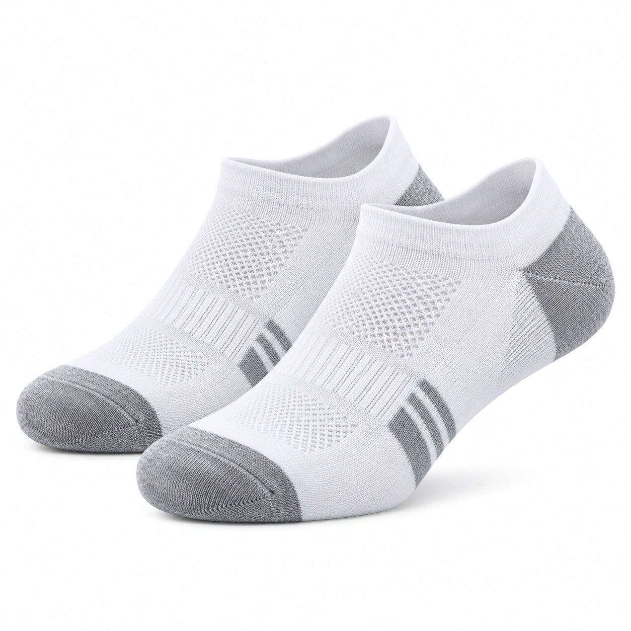 Chaussettes basses 35-42 en maille textile vert sauge et beige style sportif