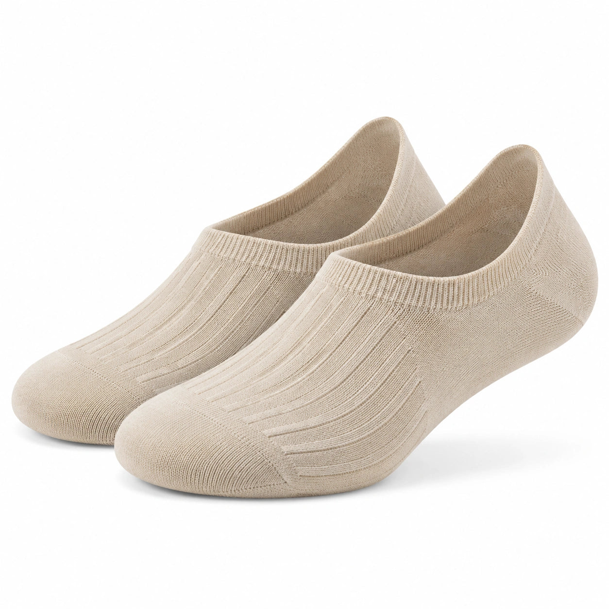 Chaussettes basses 35-46 en maille textile vert sauge et beige style sportif