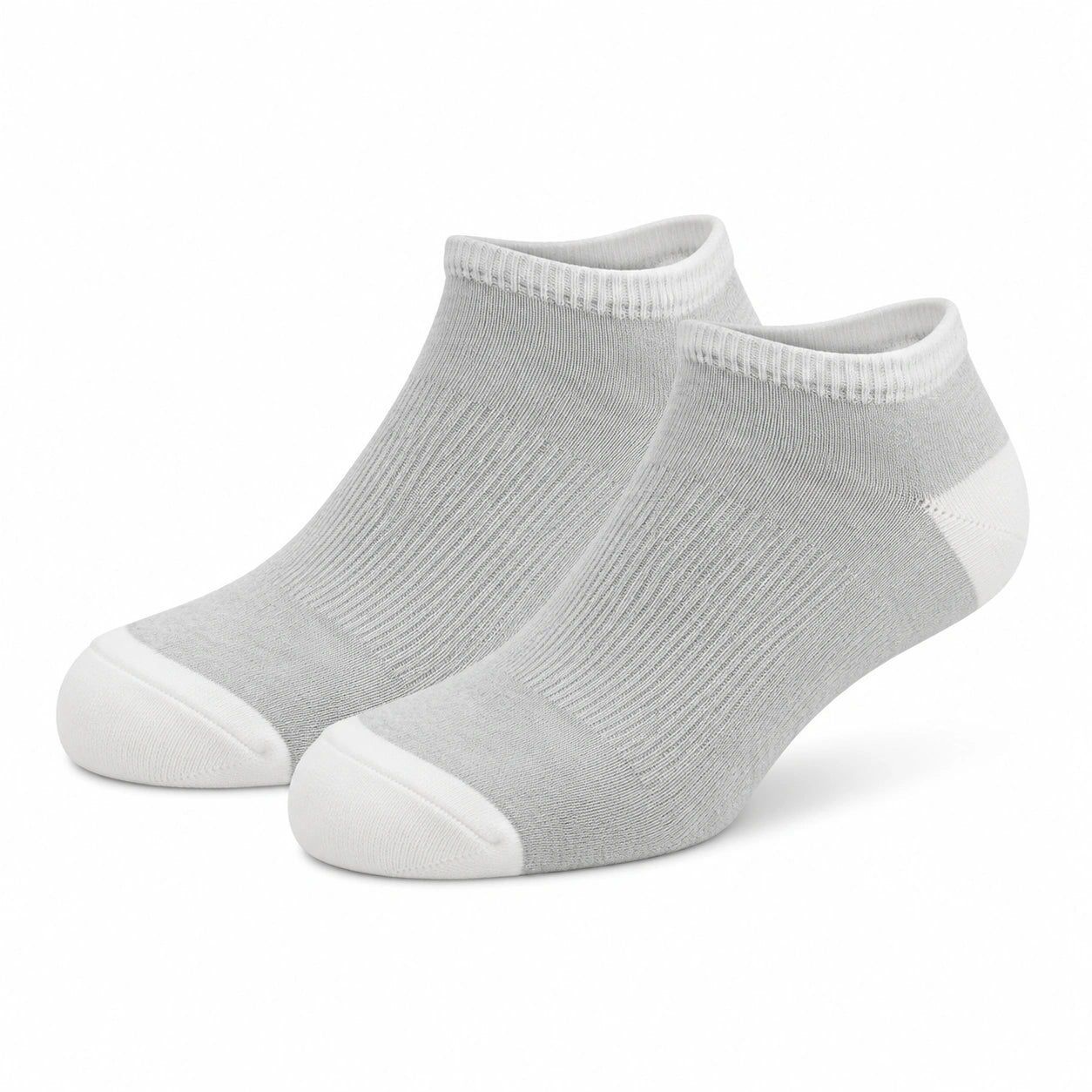 Chaussettes basses 35-50 en maille textile vert sauge et beige style sportif