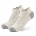Chaussettes basses 35-52 en maille textile vert sauge et beige style sportif
