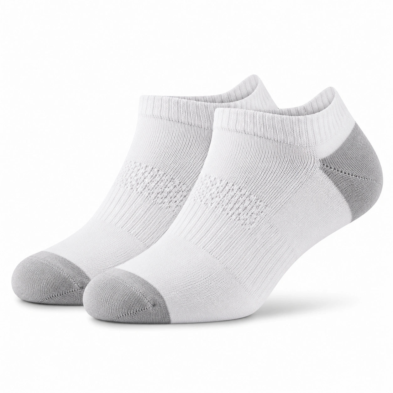 Chaussettes basses 35-55 en maille textile vert sauge et beige style sportif
