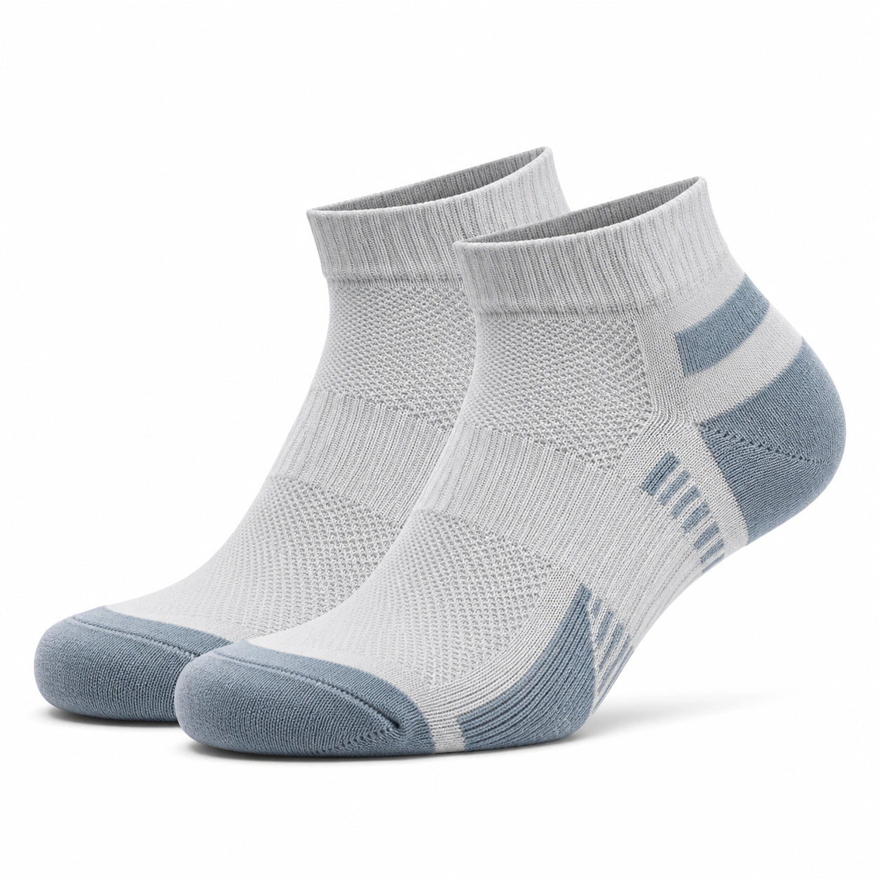 Chaussettes basses 35-67 en maille textile vert sauge et beige style sportif