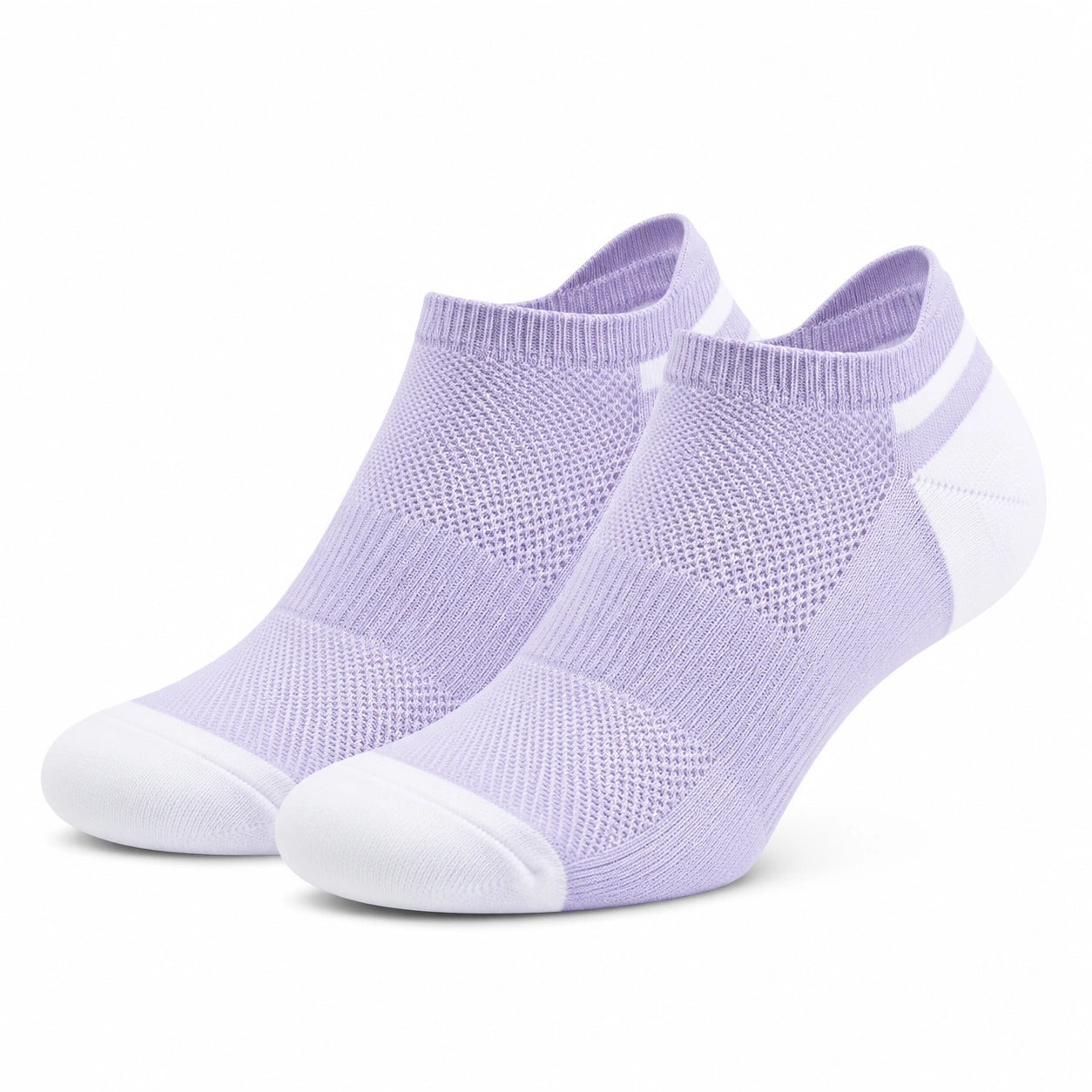 Chaussettes basses 35-70 en maille textile vert sauge et beige style sportif