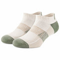 Chaussettes basses 35-74 en maille textile vert sauge et beige style sportif