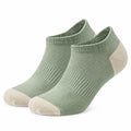 Chaussettes basses 35-76 en maille textile vert sauge et beige style sportif