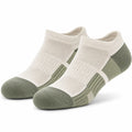 Chaussettes basses 35-79 en maille textile vert sauge et beige style sportif