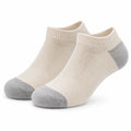 Chaussettes basses 35-80 en maille textile vert sauge et beige style sportif