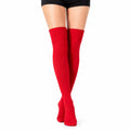 Chaussettes hautes 39-42 en maille rouge style sportif