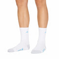 Chaussettes de sport 43-46 en mélange textile blanc bleu ciel côtelées